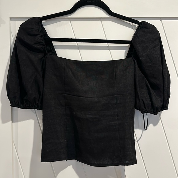 Reformation Tops - Reformation — linen peasant top